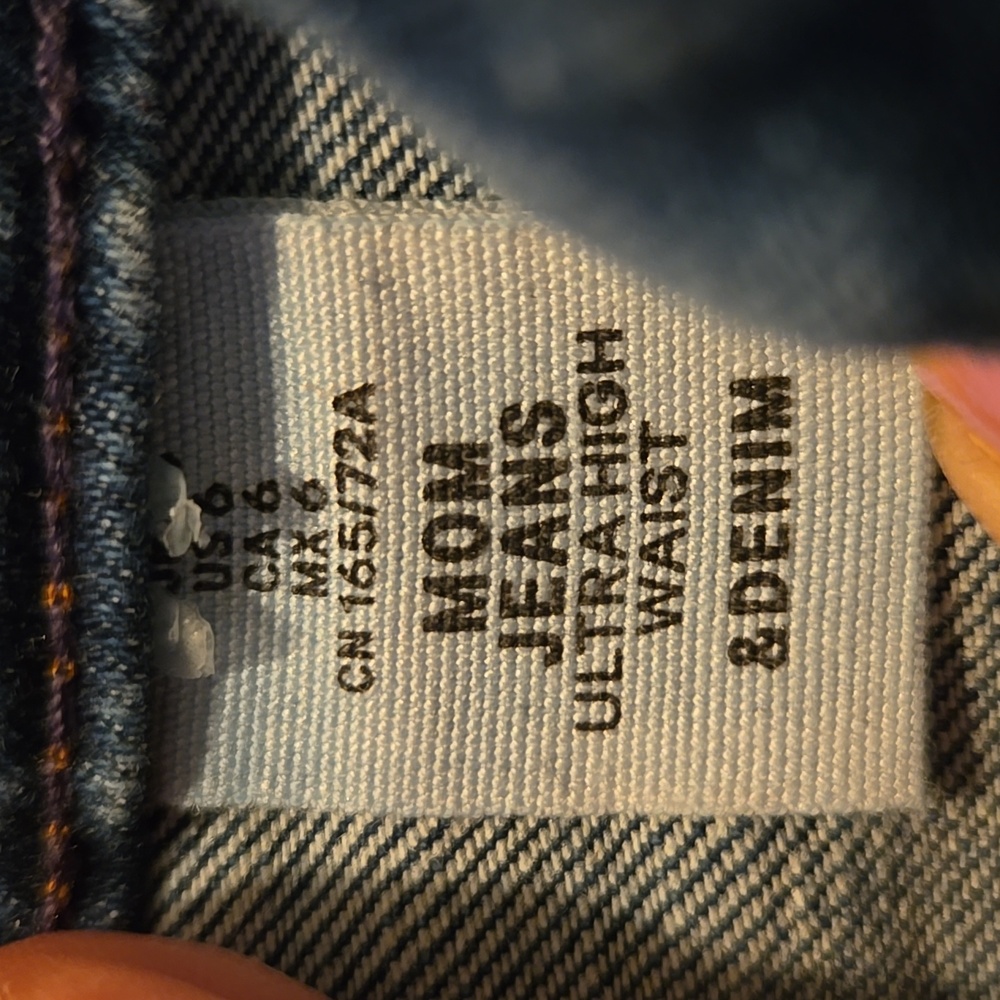 & Denim | Mom Jeans Ultra High Waist Size 6 - Picture 4 of 12